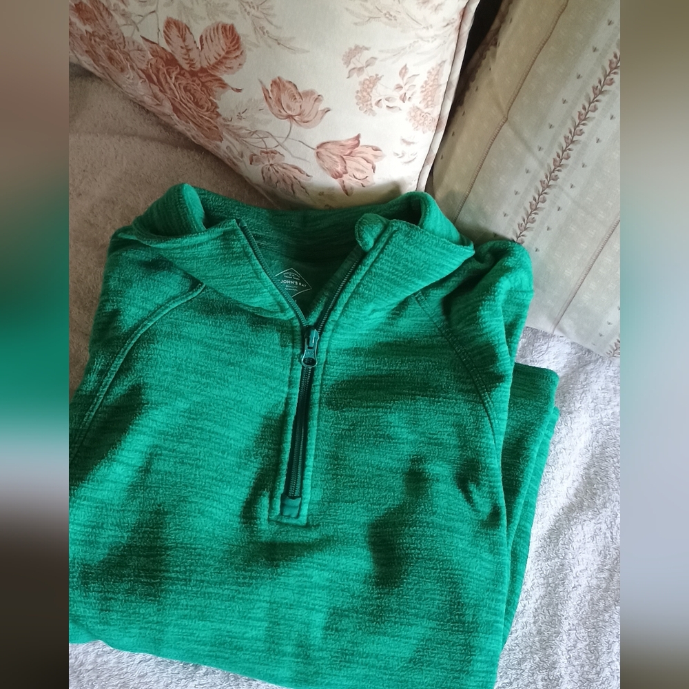 Women's Green Half-Zip Sweater